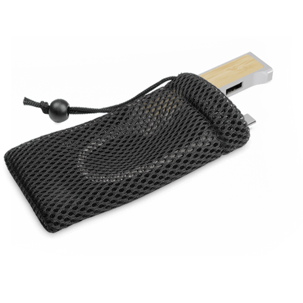 Expand Bamboo - USB-hub med logo