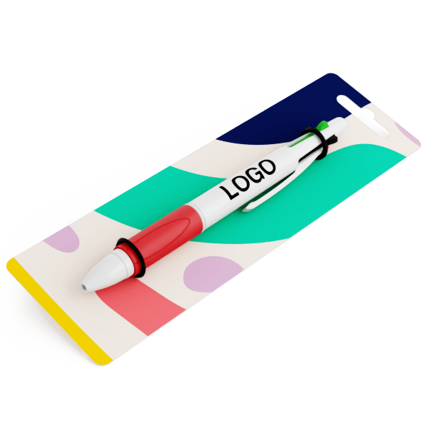 Quad - 4-farvet Reklamekuglepenne med logo