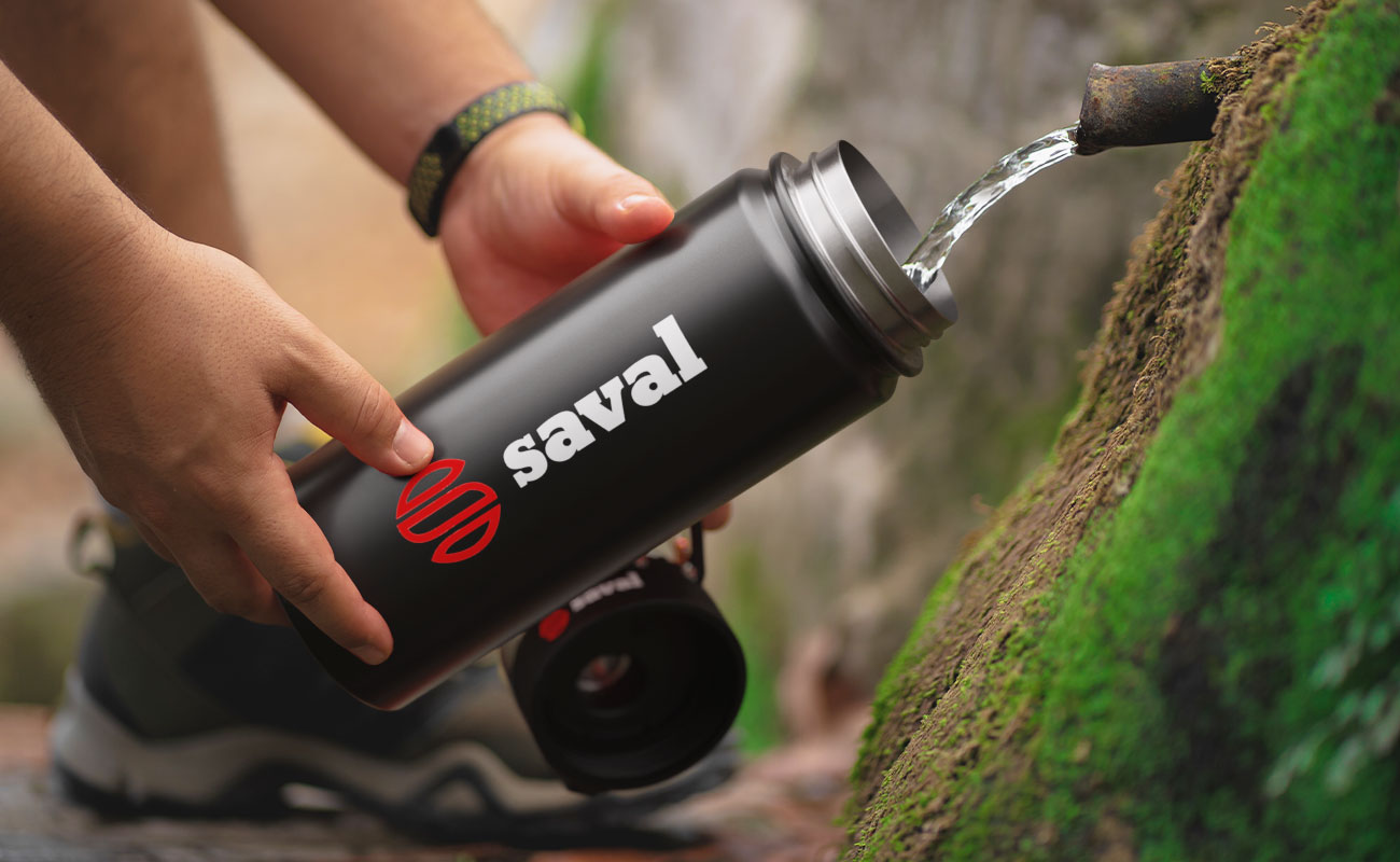 Aqualok Metal - Metal Vanddunke med logo  gallery thumbnail