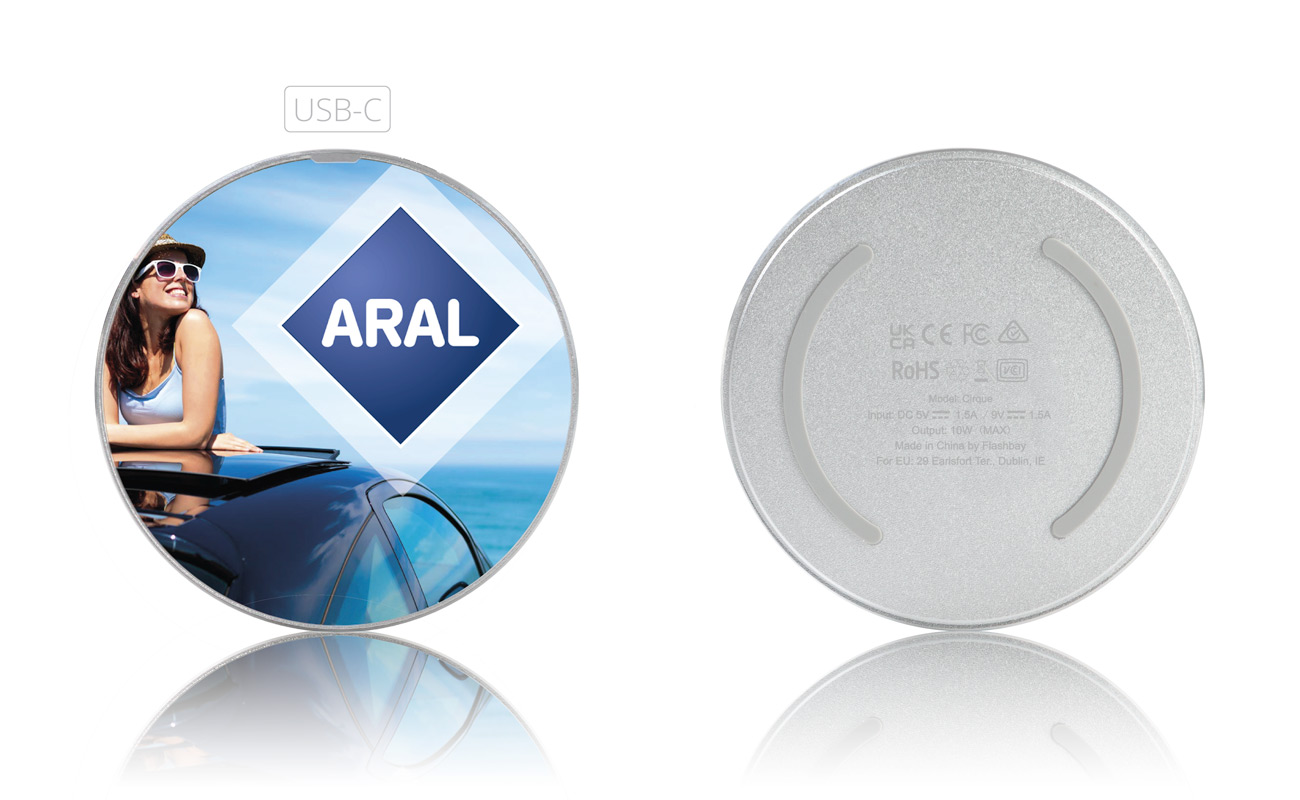 Cirque - Trådløs oplader med logo gallery thumbnail