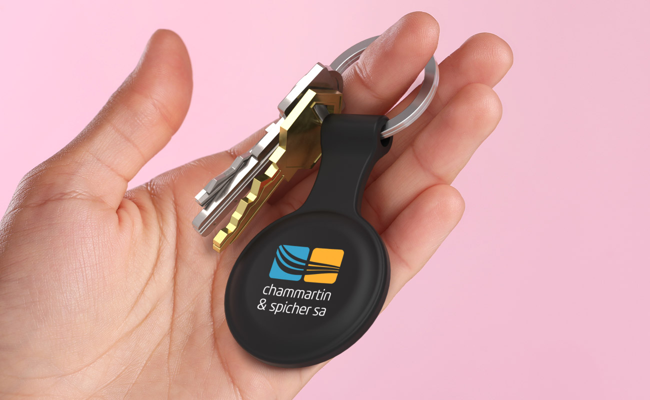 Cradle - AirTag-etuier med logo gallery thumbnail