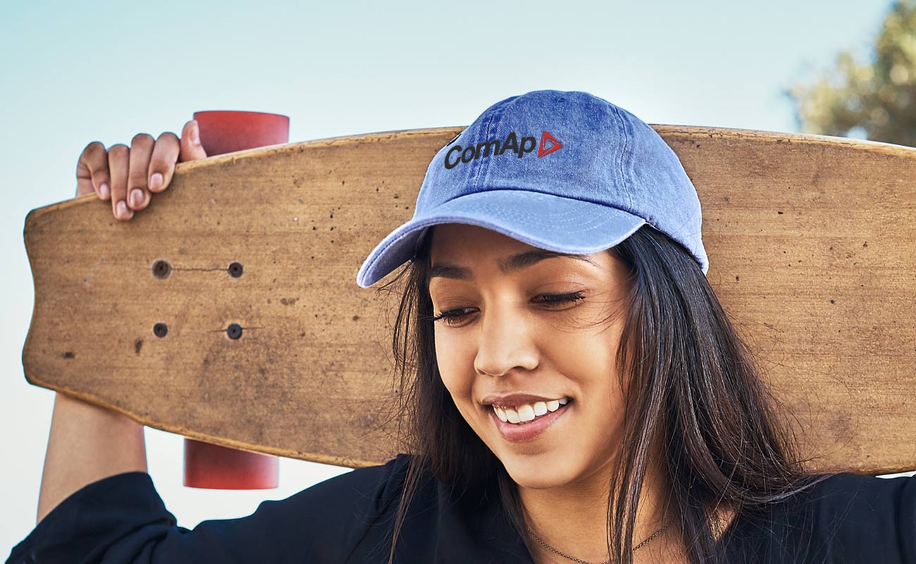 Drift - Salgsfremmende Vaskede denim-kasketter med logo gallery thumbnail