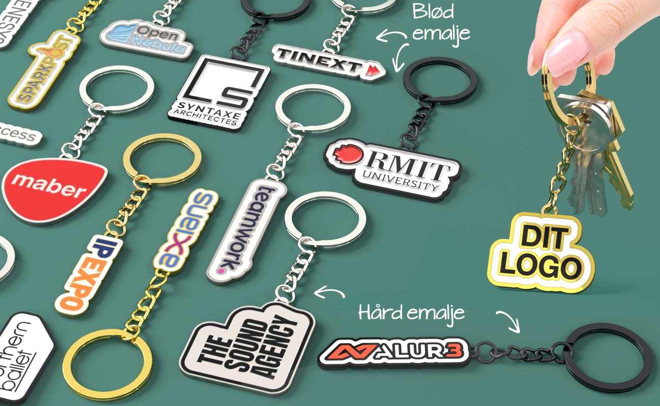 Nøglering i emalje Brugerdefineret nøglering