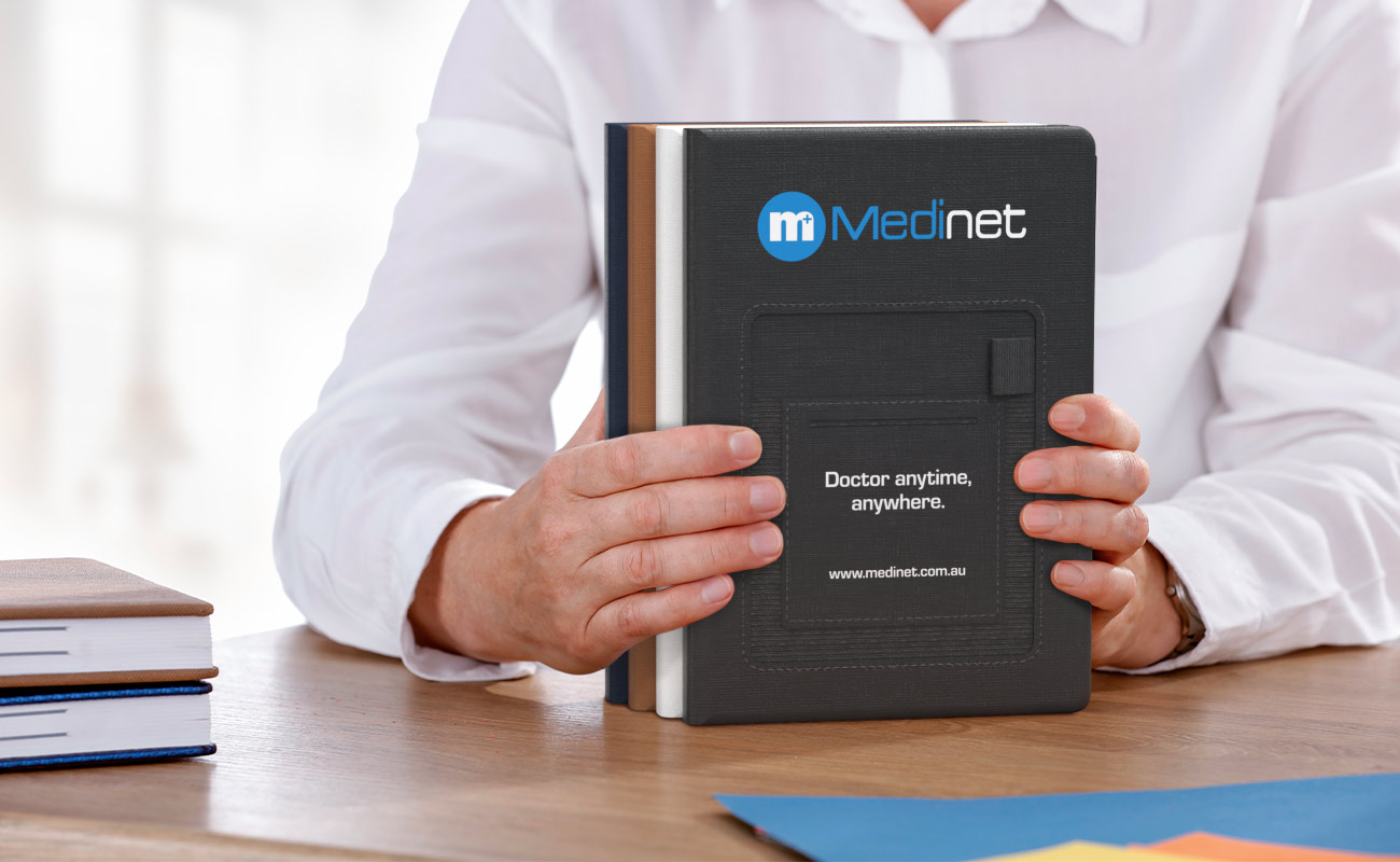 Folio - salgsfremmende Notesbøger med logo gallery thumbnail