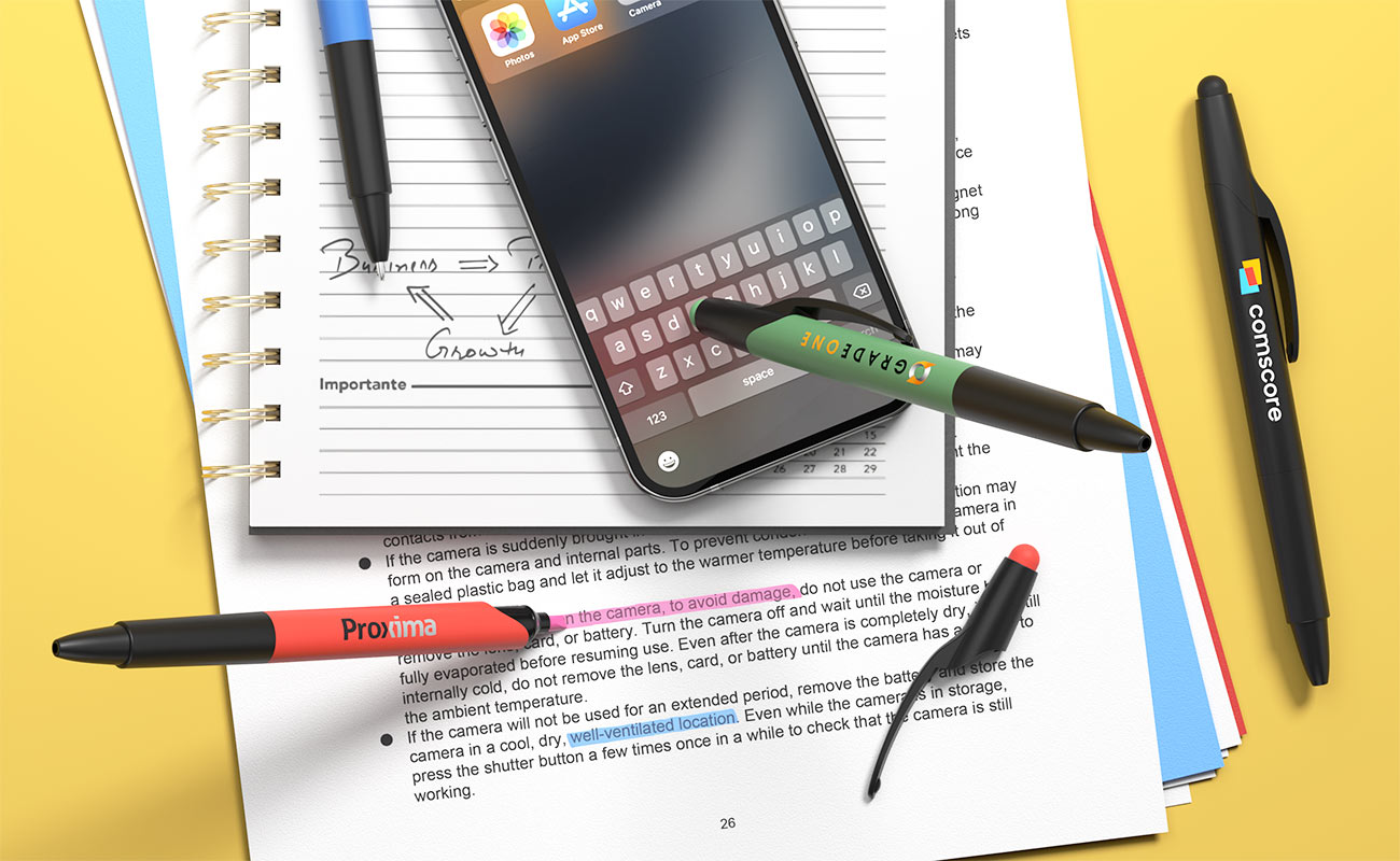 Glow - Highlighter kuglepenne med tryk gallery thumbnail