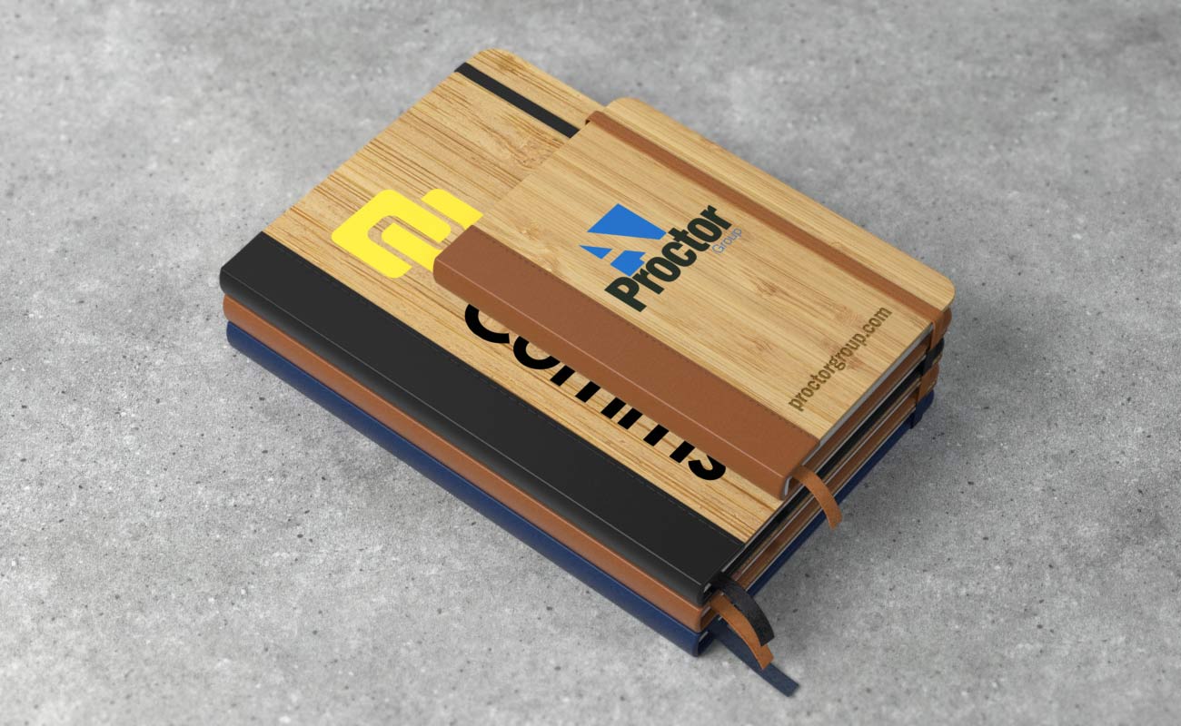 Grove - Personaliserede salgsfremmende Notesbøger i bambus gallery thumbnail