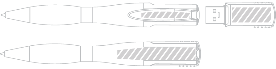 USB kuglepen Silketryk