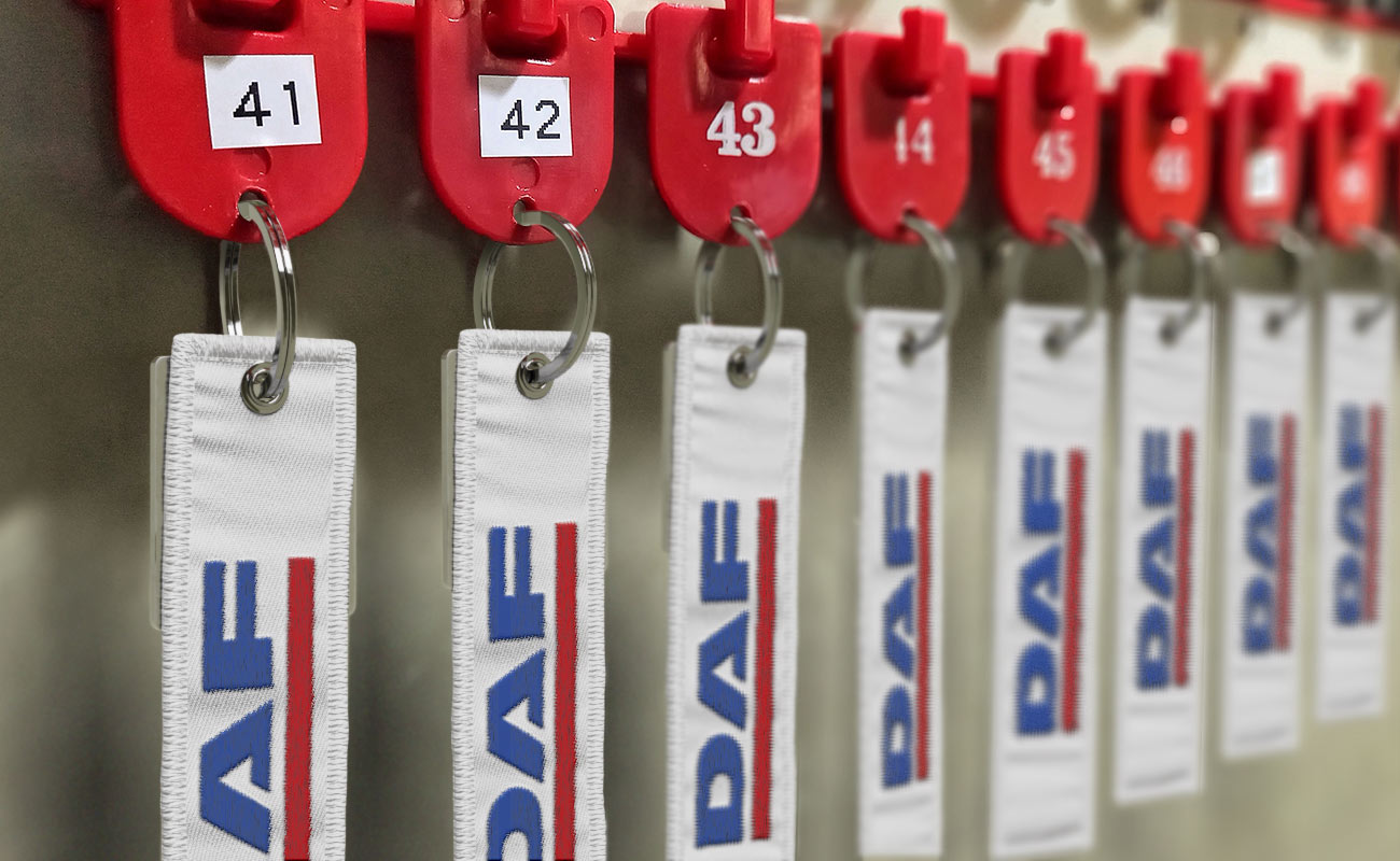 JetTag - Salgsfremmende Nøgleringe af stof med logo gallery thumbnail