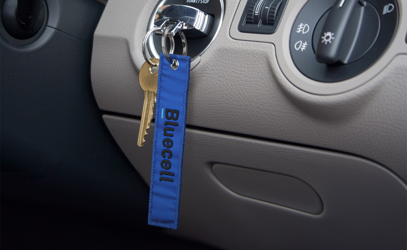 JetTag - Salgsfremmende Nøgleringe af stof med logo gallery thumbnail