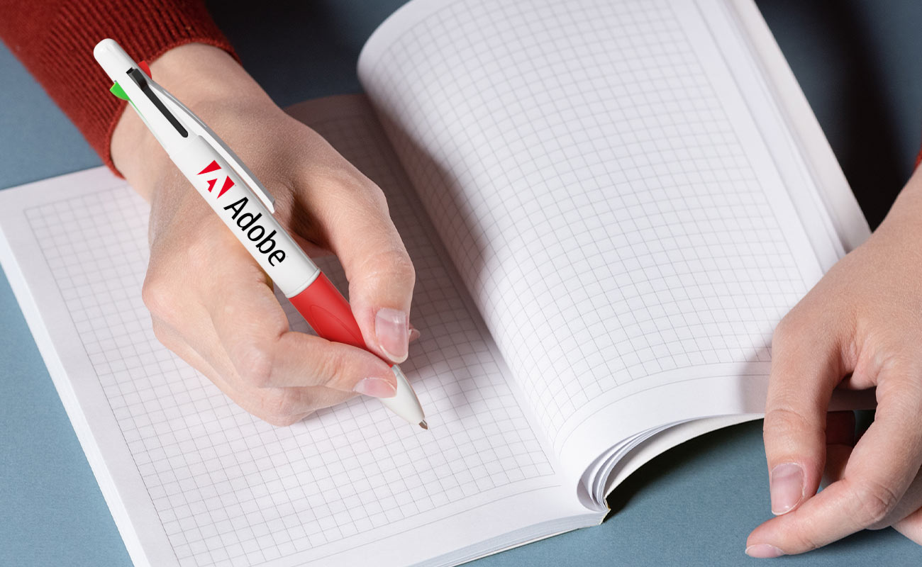 Quad - 4-farvet Kuglepenne med logo gallery thumbnail