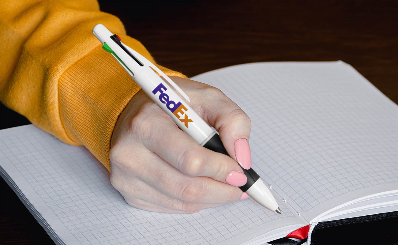 Quad - Tilpassede kuglepenne med blæk i 4 farver gallery thumbnail