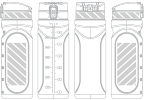 Shaker-flaske Silketryk