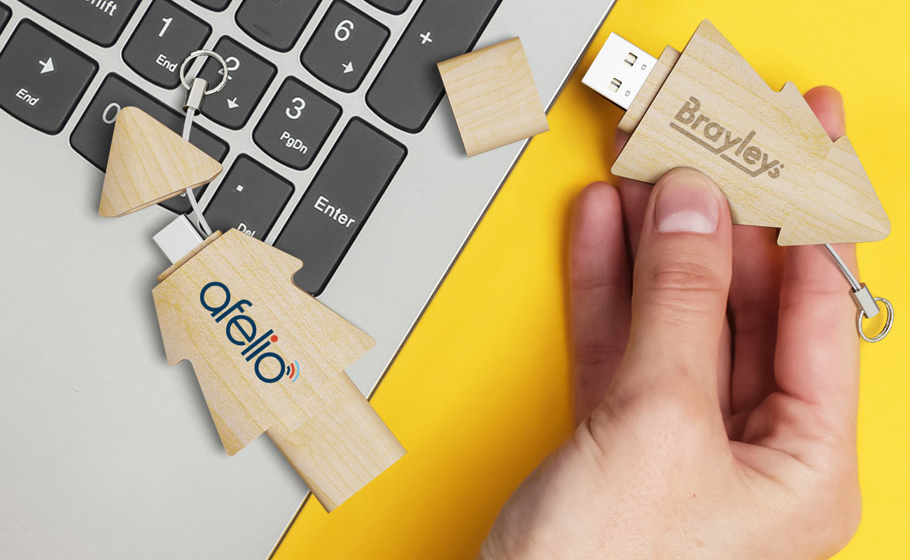 Tree Duo - USB Stik Med Logo gallery thumbnail