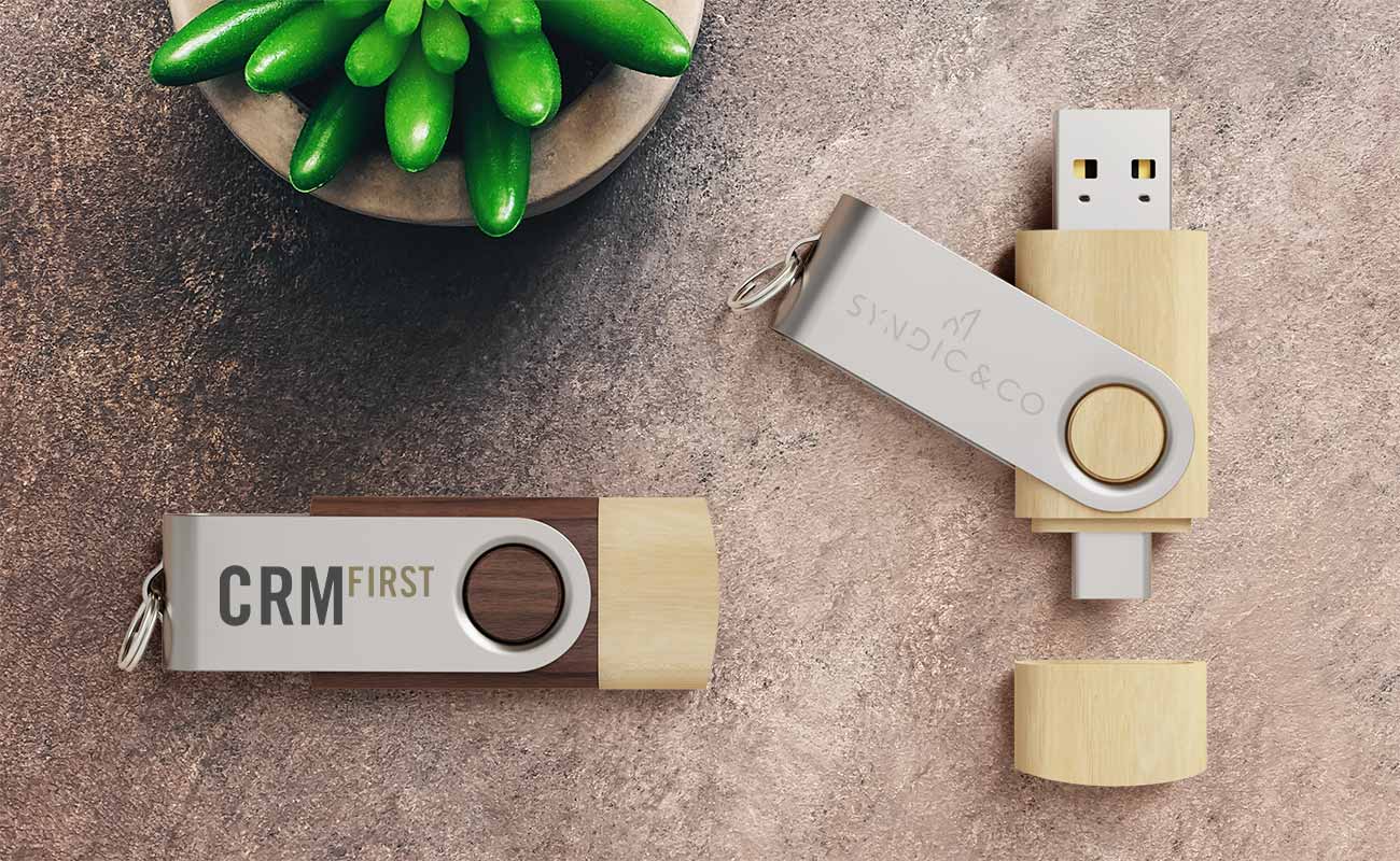 Twister Go Wood - USB-C Stik med Logo gallery thumbnail