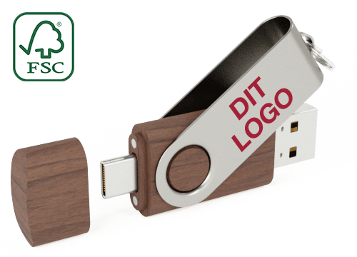 Twister Go Wood - USB Stik Med Logo