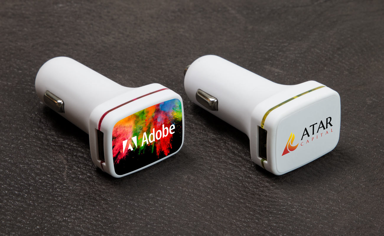 Vista - Bil-oplader med logo gallery thumbnail