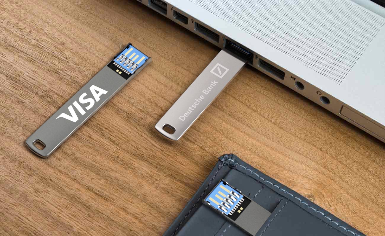 WalletStick - Tynd USB stik med tryk gallery thumbnail